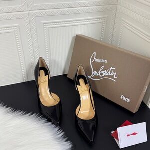 Christian Louboutin IRIZA Black Patent Pointed Toe Pumps